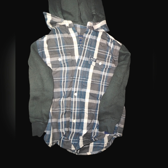 Ralph Lauren Other - NWT Ralph Lauren Boys hooded plaid button down shirt jacket.
